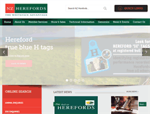 Tablet Screenshot of herefords.co.nz